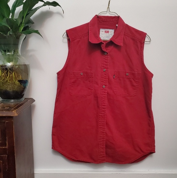 Levi's Denim Button Up Vest - Picture 1 of 3